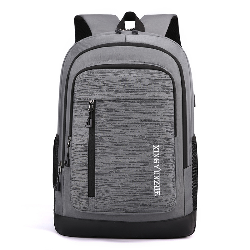 Mochila para computadora portátil de nailon para hombre con carga inteligente usb