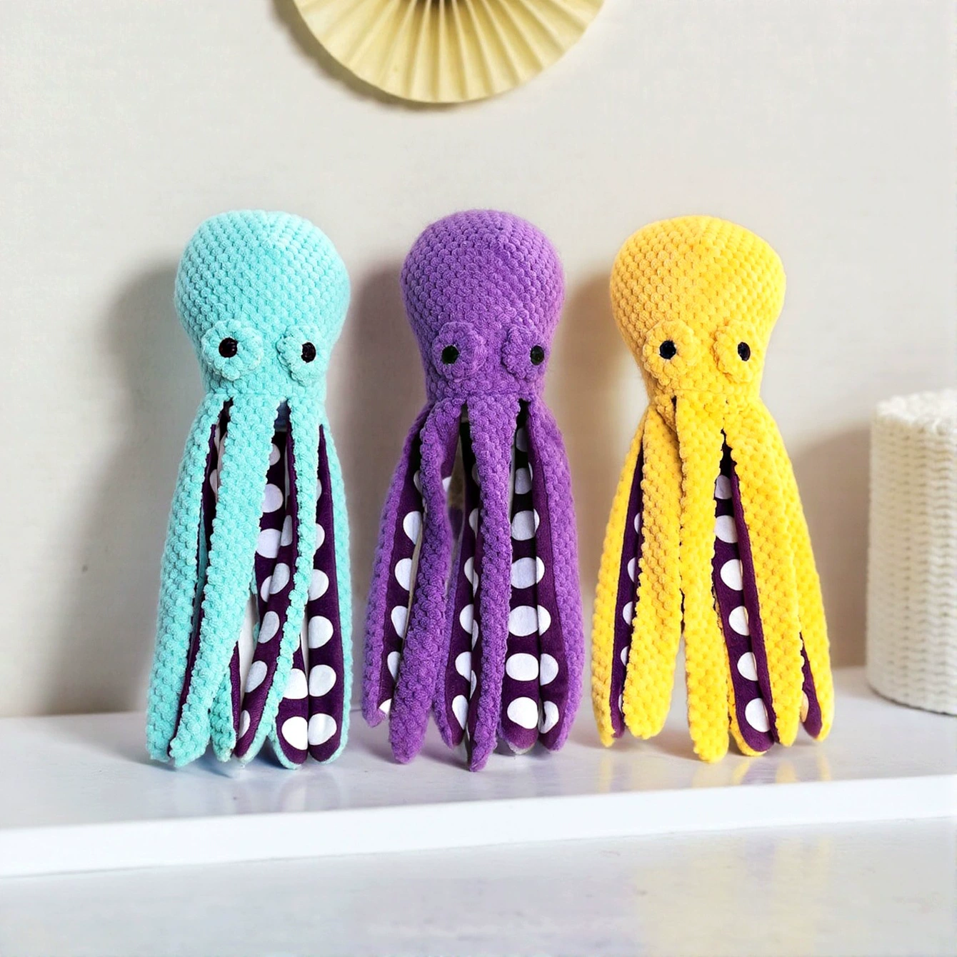 Трансграничные товары для домашних животных Осьминог плюшевая игрушка собака собака кошка звучит скучно, успокаивает бумажные игрушки для домашних животных