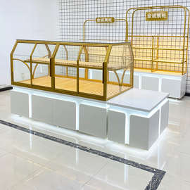 面包柜展示柜中岛柜边柜烘焙货架商用玻璃蛋糕糕点店模型柜样品柜