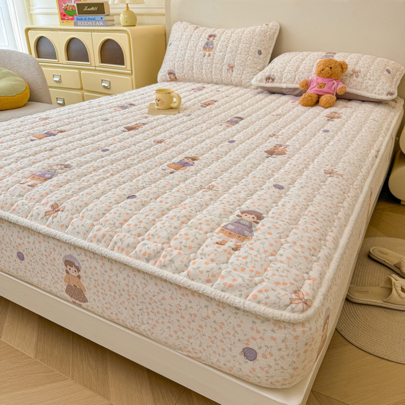 Clase A nuevo tipo de cama de algodón de leche caliente, cama de invierno más gruesa, colchón de cama de algodón caliente, cojín de algodón más cama de algodón