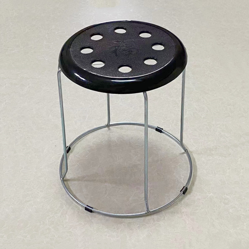 31cm 높이 블랙 8 홀 스툴