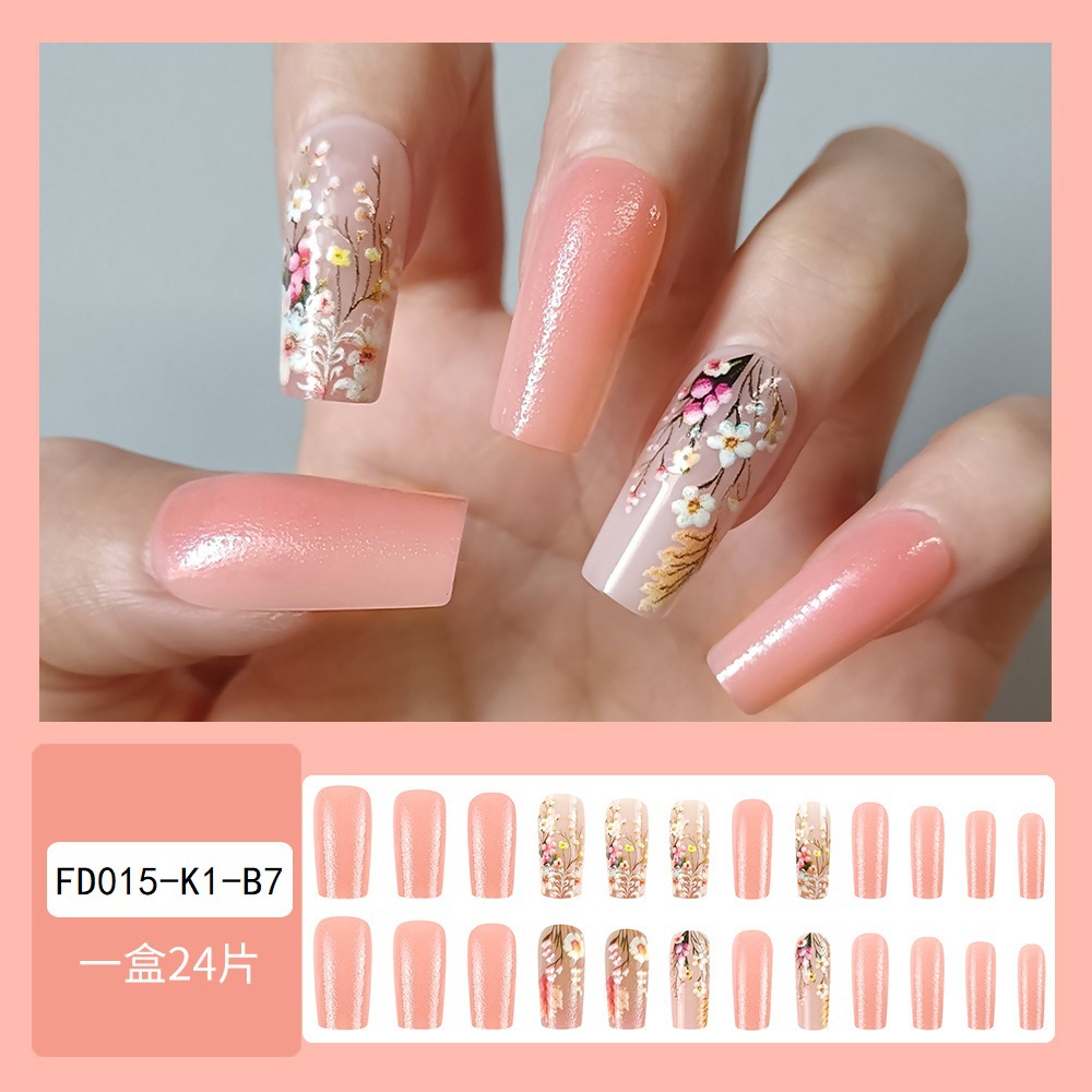 Estilo caliente europeo y americano, uñas largas, uñas postizas de sentido de alta calidad, uñas de ballet trapezoidal largas, piezas de uñas al por mayor