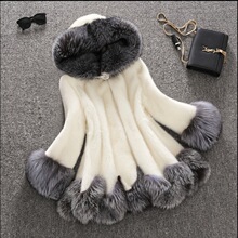 跨境秋冬新款女装仿皮草大衣中长款仿水貂绒仿狐狸毛皮草外套大码