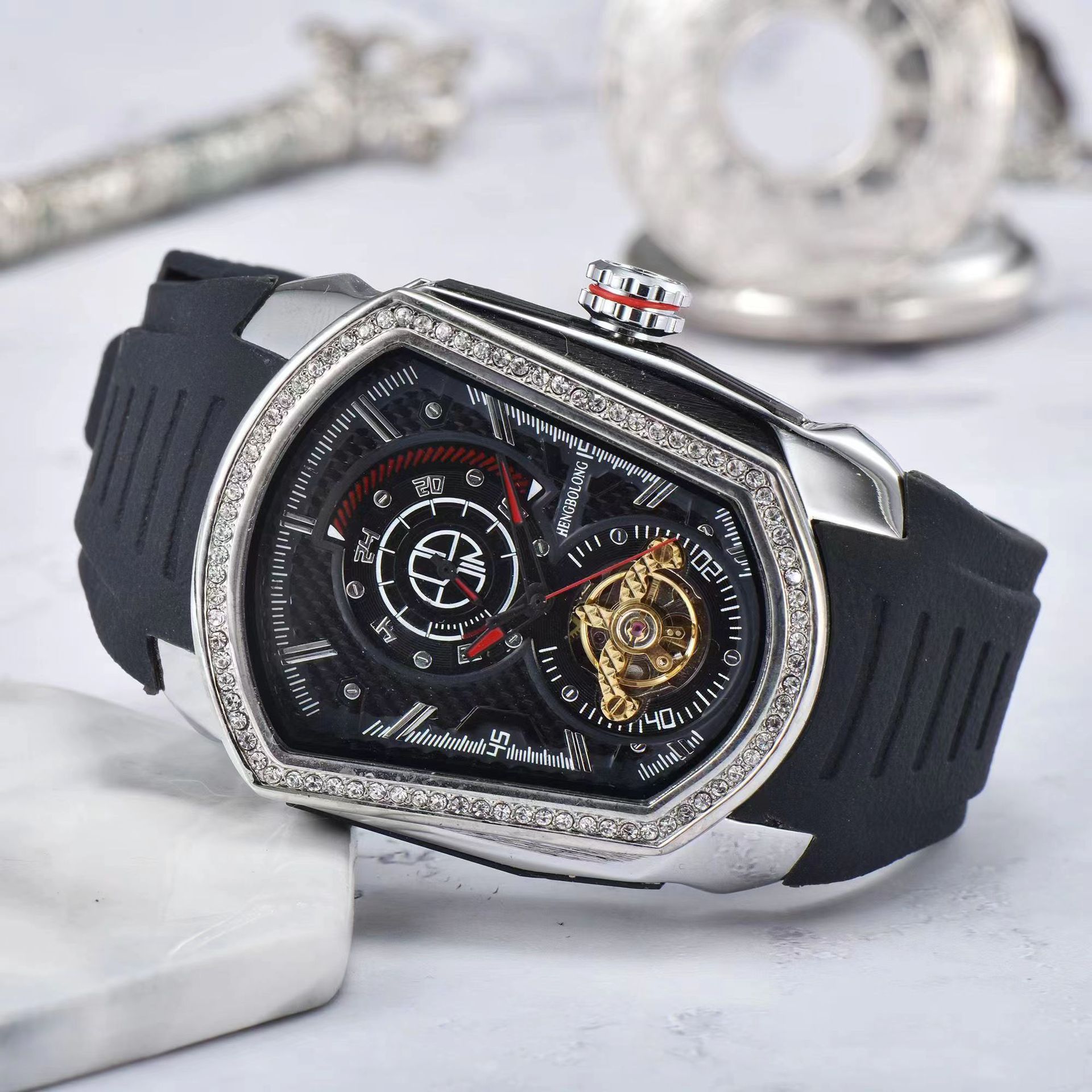 Reloj mecánico para hombre con tourbillon real estilo lujo_voghion.com