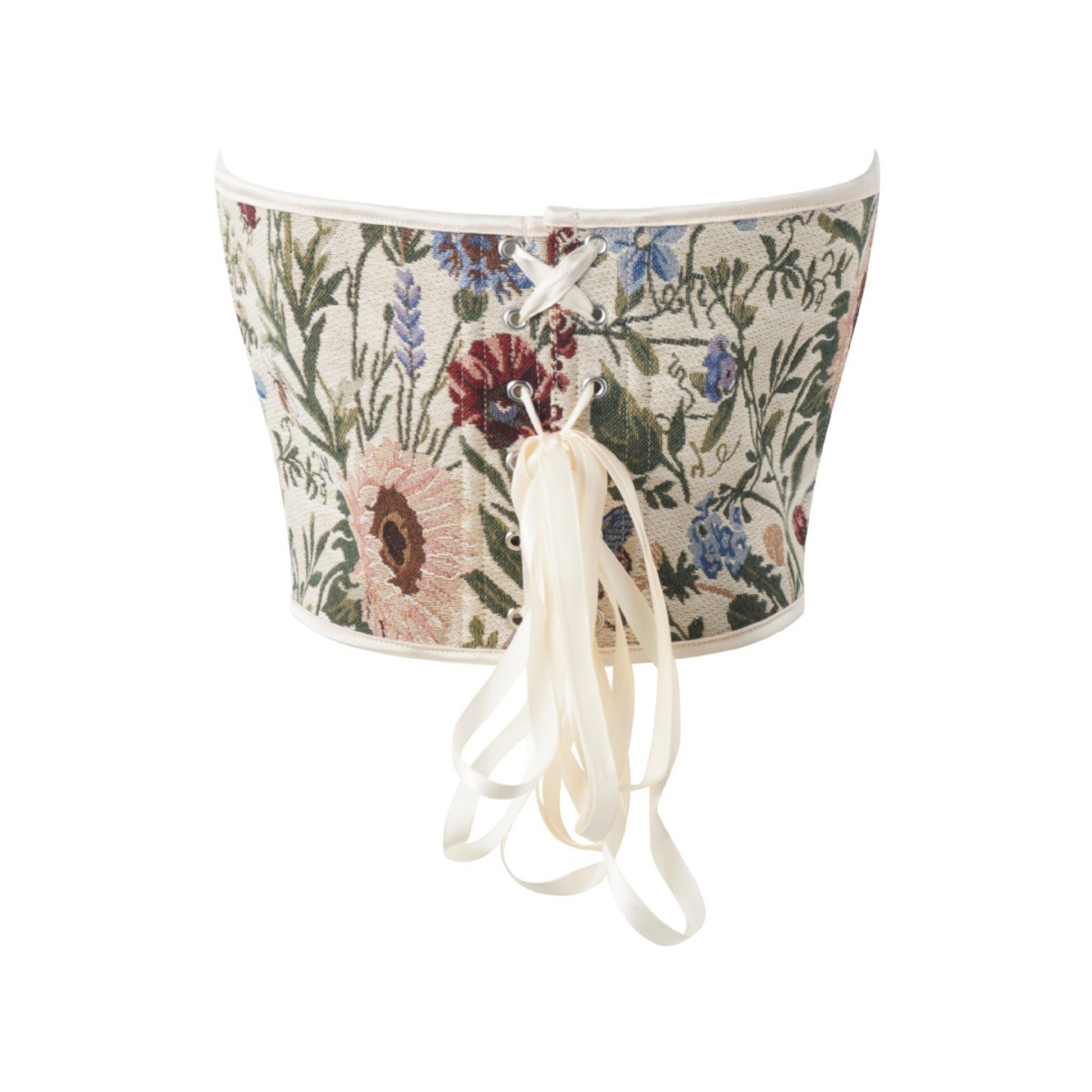 Nuevo top de tubo con estampado retro, soporte para el pecho, cintura, espina de pescado, tops que moldean el cuerpo, uso externo, fuente de comercio electrónico transfronterizo