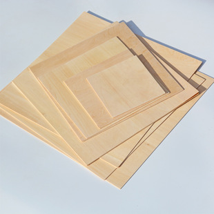 Basswood laminate thin wood chips diy handmade building model material thin wood board pyrography wood chips multi-size small wood boards