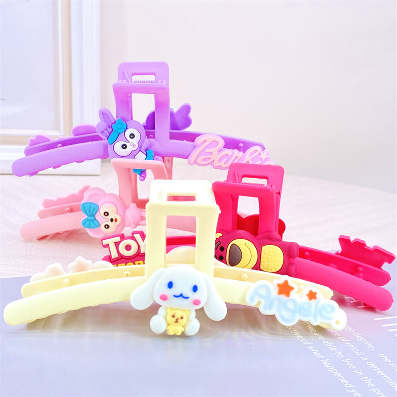 2023 nuevo clip de melocotón Rosa lindo oso arco accesorios para el cabello Dulce Crema pegamento horquilla clip de tiburón