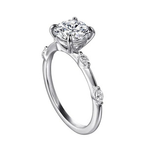 1 karat Diamond 18K White Gold Diamond Ring Women's Cultivation Engagement Wedding Ring Laboratory Diamond Ring Wedding Ring PT Platinum Ring
