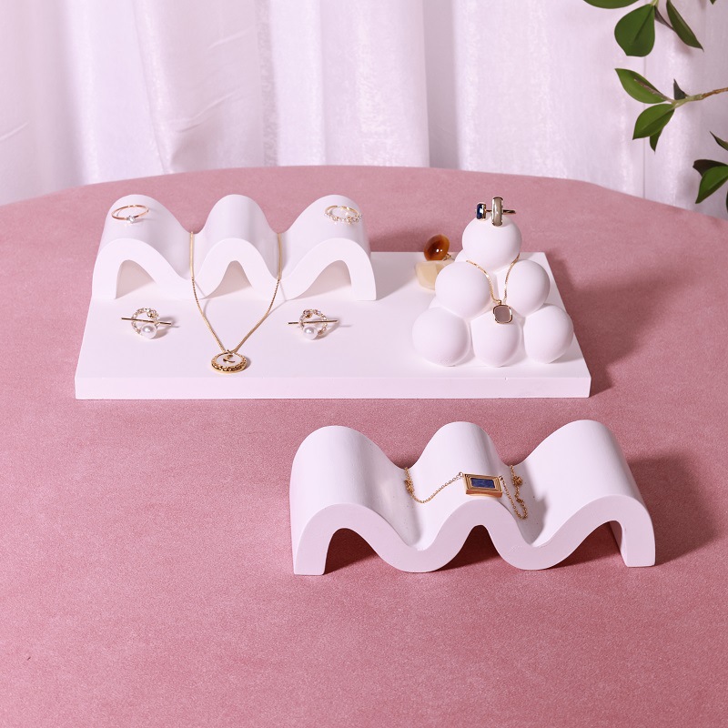 ins风首饰架收纳整理陈列摆设饰品道具拍照摆台石膏白色装饰戒指