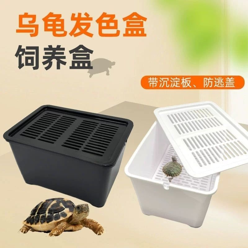 乌龟发色盒幼龟孵化饲养盒蛋龟加温黑白隔离龟苗饲养套盒带沉淀板|undefined