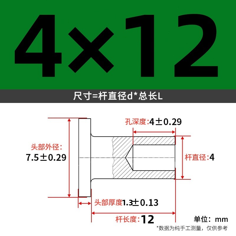 【メーカー直販】GB873GB875 半中空アルミリベット M2-M6 カーリングと開花 大量割引|undefined