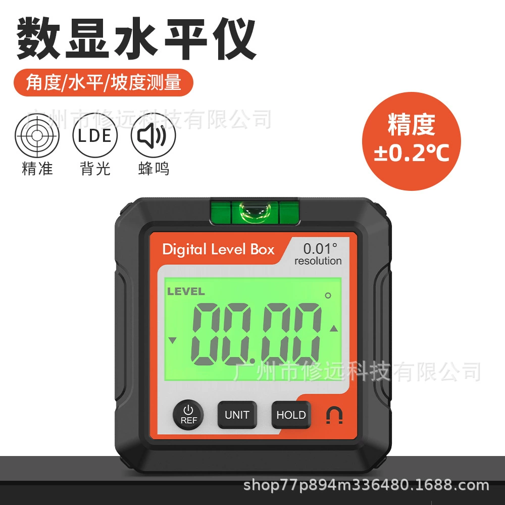Цифровой транспортир, цифровой дисплей, инклинометр, портативный измерительный инструмент для измерения угла наклона с магнитной присоской
