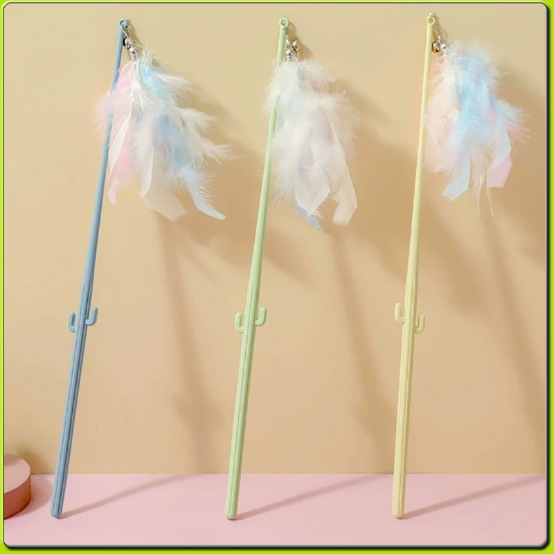 生产专业逗猫棒配件猫咪玩具杆PP环保材质耐咬耐用多种颜色可选