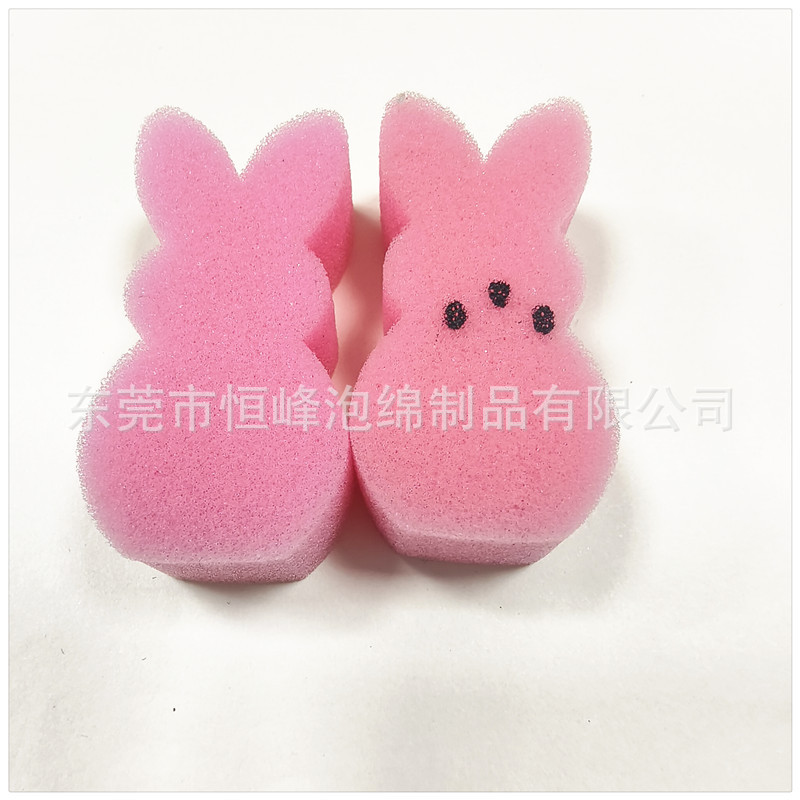 复活节 人造郁金香海绵插花兔子PU海绵 樱桃复活节装饰动物海绵