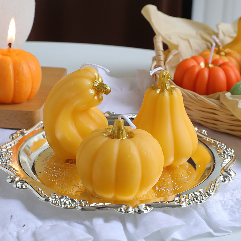 卸売ハロウィンカボチャの香りのキャンドルホリデーパーティーの装飾の香りのキャンドルカボチャの香りのキャンドルセット|undefined
