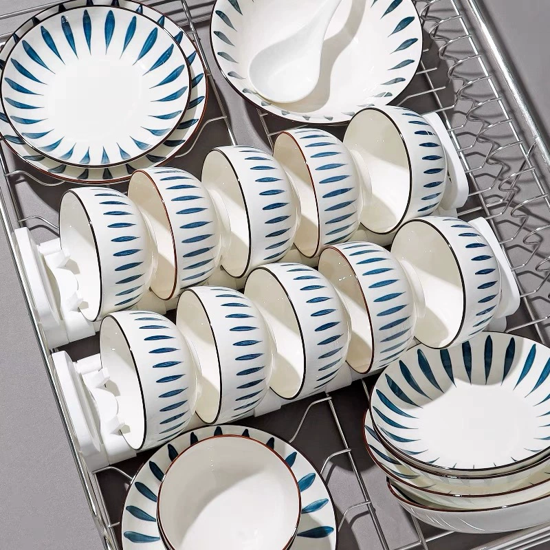 Керамическая миска Цзиндэчжэнь домашняя миска тарелка суп миска керамическая посуда набор высокого качества рисовая миска комбинация простой подарок