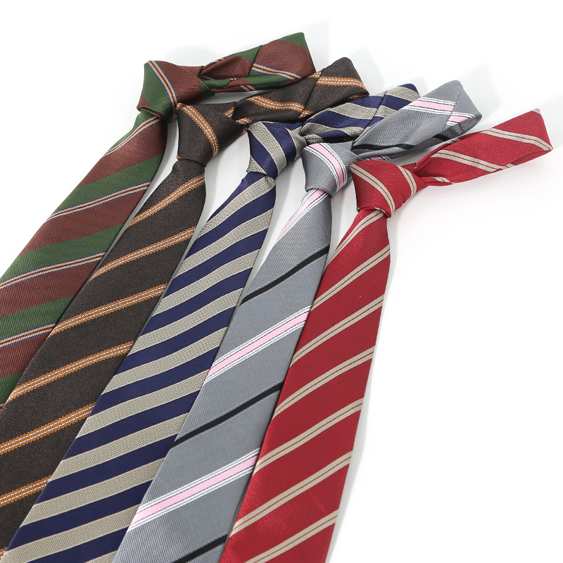 Guifulai Formal Business Tie Men's Brown Stripesd 7cm Professional Tie Shirt Suit Accessories Manufacturer
