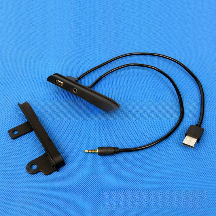 (2개) 도요타 측 AUX USB (오디오) 2DIN 자동차 오디오 수정 패널 액세서리 케이블 플러그에 적합