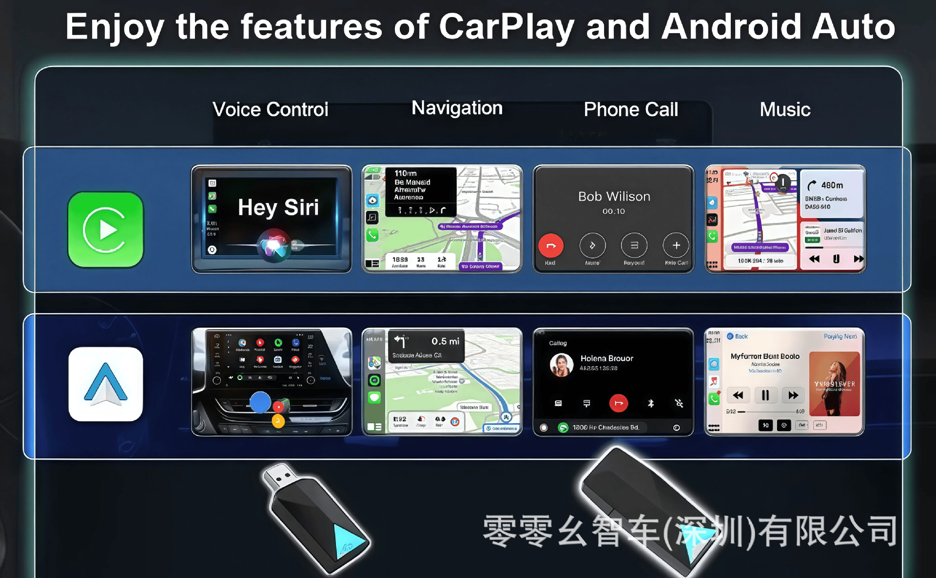 Original Car Wired-To-Wireless Carplay Box for Interconnection, Exclusively for Cross-Border Use, Compatible with Original Car Models for Wireless Upgrade