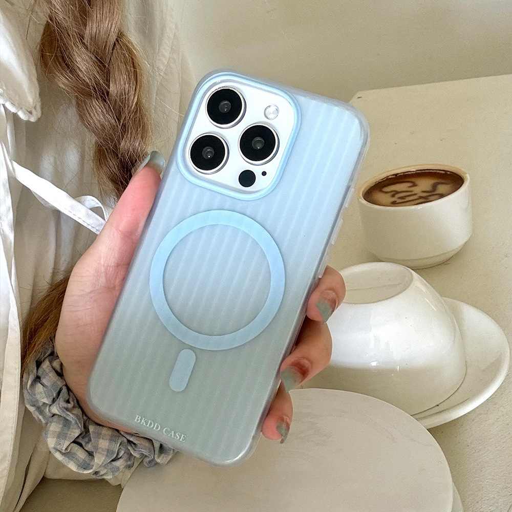 Verano pequeño, fresco y translúcido Macron adecuado para Apple 15/16 funda para teléfono móvil 14promax simple 13 mujeres jóvenes 16p