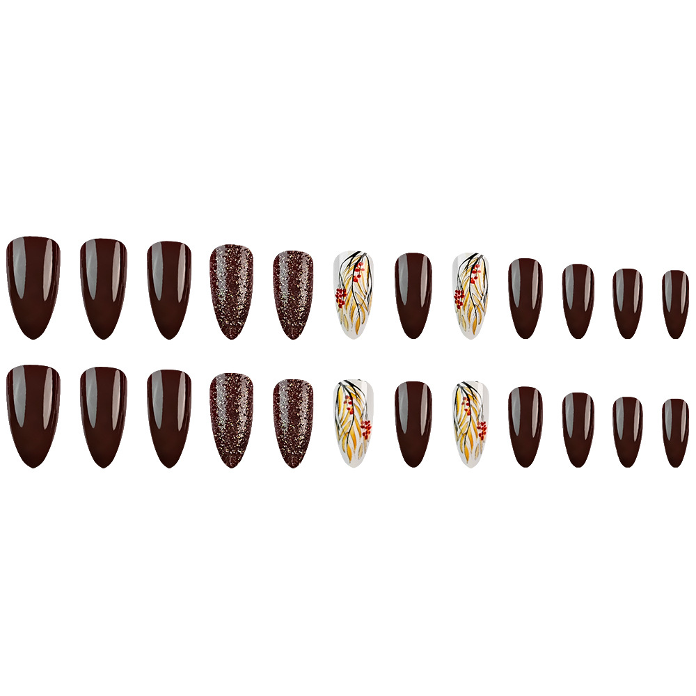 Meilad caramelo gotas de manicure simple parche de uñas polvo brillante Europa y América venta caliente oro otoño trigo usar uñas image 6