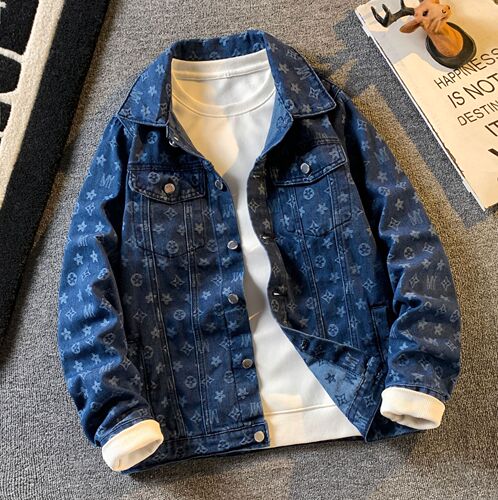 Men's denim jacket, sophisticated style, couple's set top, spring and autumn season, cool handsome men's clothing jacket, trendy