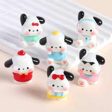 立体帕恰狗小白狗公仔可爱卡通玩偶桌面电脑小摆件diy钥匙扣创意