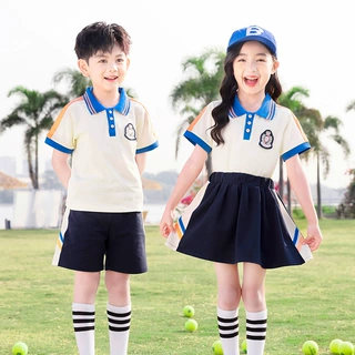 幼儿园园服夏装教师统一校服套装班服小学生运动儿童演出服学院风