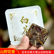 百年雪山古树白茶8克小茶饼云南白茶饼茶香甜耐泡老白茶茶叶批发