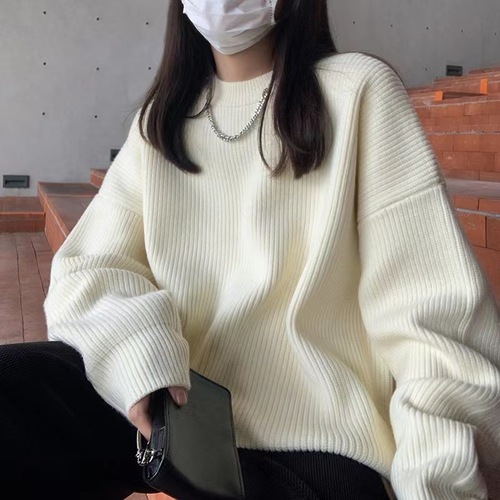 Lazy trend cool women's autumn winter loose turtleneck long sleeve knit top base chic college style Korean style