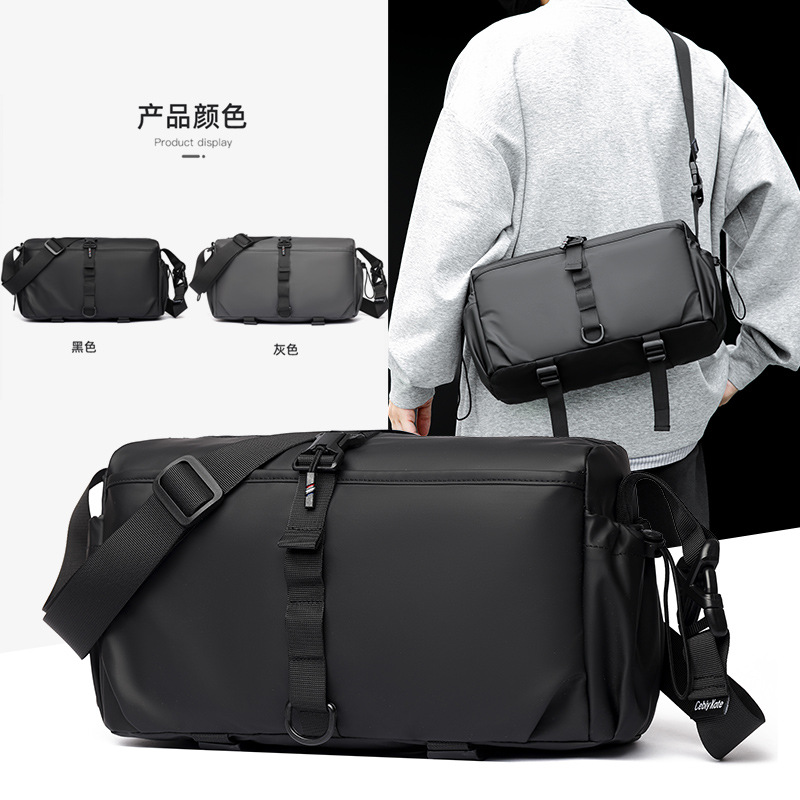 Cross-Border Amazon Trendy Brand Functional Men's Bag Hong Kong Style Trendy Sports Car Crossbody Bag Travel Cycling Functional Waterproof