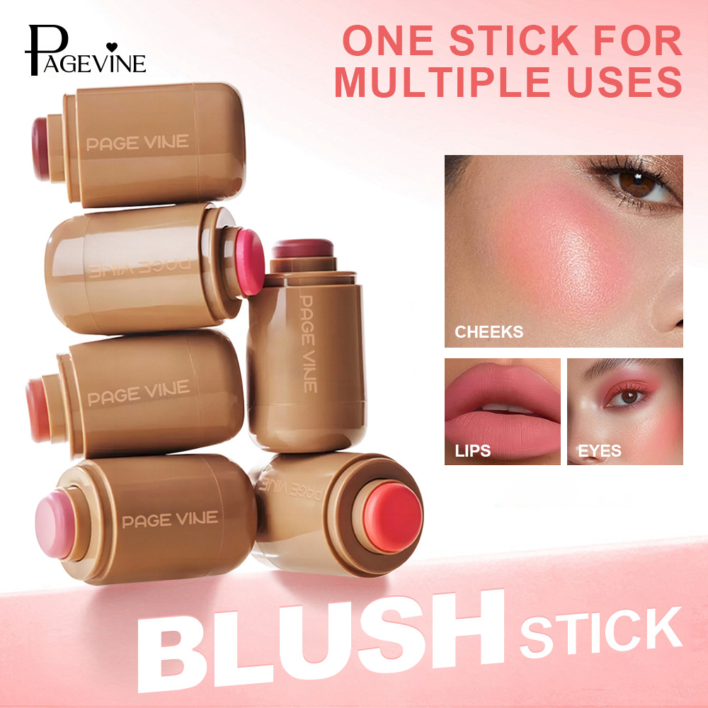 Transfronterizos de venta caliente maquillaje de bolsillo blush natural desnudo maquillaje brillante mate labios mejillas de doble uso reparador de color rohmín barra de agua