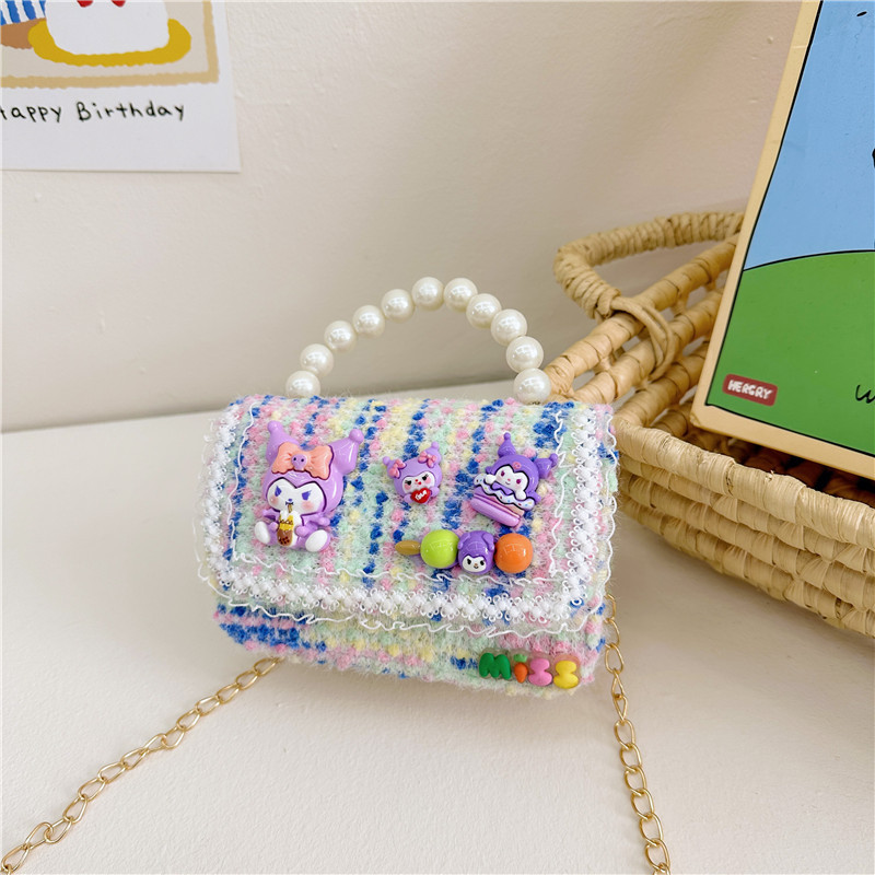 Bolso de las niñas de moda todo fósforo princesa bolsa de cadena 2023 Otoño e Invierno nuevos niños bolsa de mensajero niña bolso