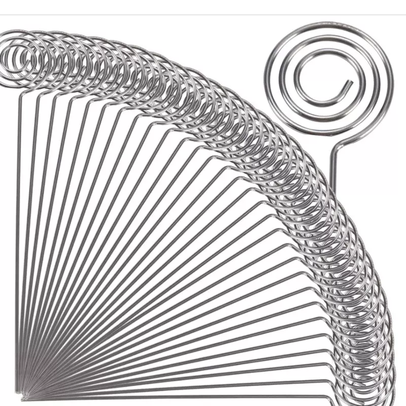 插技棒棒糖便签夹不锈钢桌面标签夹卡通名片夹盆栽配件花插留言夹