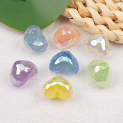 愛心珠子果凍夜光彩貝AB彩樹脂幻彩防刮女生飾品diy電鍍配件批發