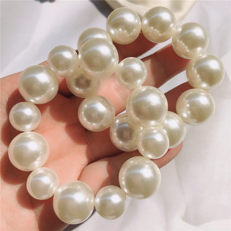 Women's Simple Style Classic Style Round Artificial Pearl Beaded Hair Tie display picture 2