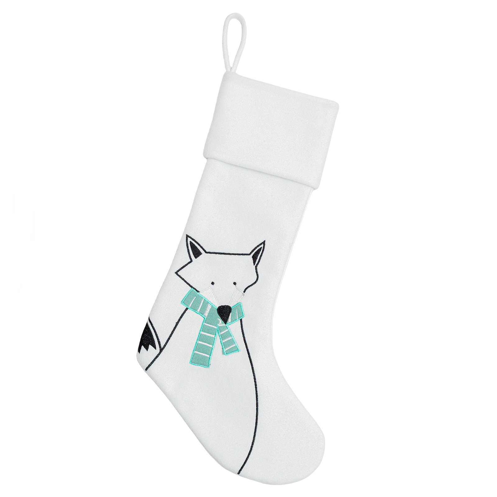 Navidad transfronteriza calcetines de Navidad blancas lindas rayas calcetines de decoración de Navidad grandes bolsas de regalo pingüino bolsas de dulces