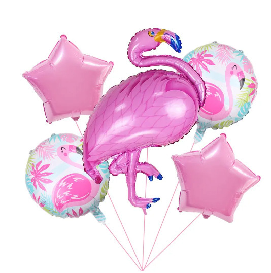Yellow fuchsia green balloon