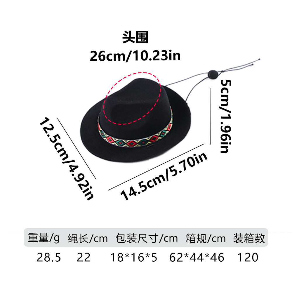 Conjunto de sombrero vaquero y pañuelo para perros, estilo occidental, popular transfronterizo, mini sombrero para gatos, venta al por mayor.