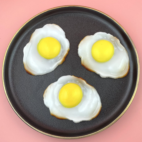 Simulation scrambled egg model Western-style sample room display props egg fried egg sunny-side up egg mold fake food toy