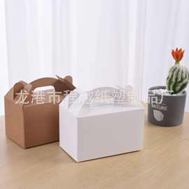 印刷定 制LOGO一次性外卖盒包装盒白卡纸折叠食品打包盒快餐盒子