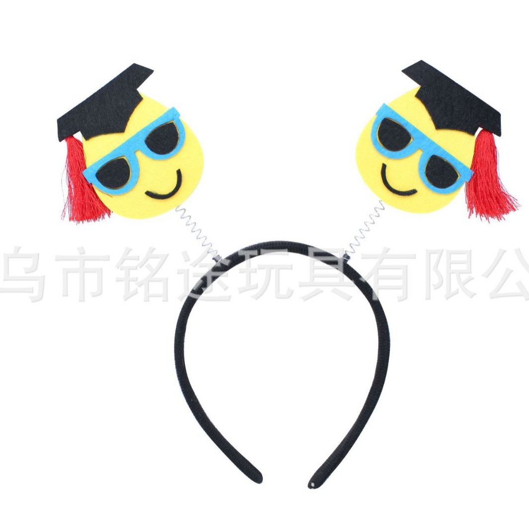 Europeo y americano temporada de graduación divertido cabeza hebilla doctor sombrero mini doctor diadema temporada de graduación decorativo tocado diadema