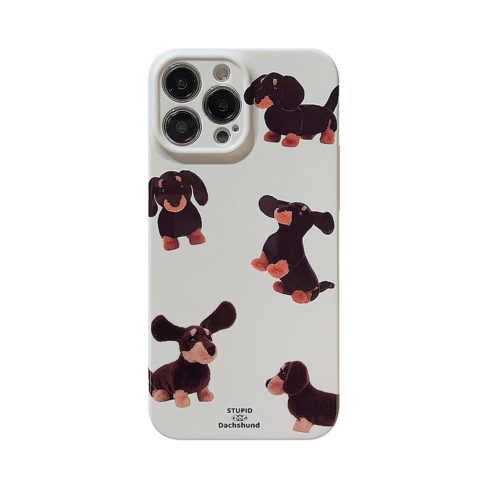 Чехол для телефона (Apple) iPhone 17 — Filin Cream Dachshund, мягкая крышка, совместим с несколькими моделями