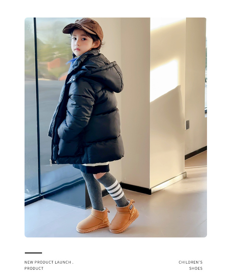 2023 Stivali da neve per bambini ispessiti invernali Scarpe di cotone calde Stivali per ragazzi e ragazze Scarpe in cotone per bambini con suola morbida antiscivolo_voghion.com