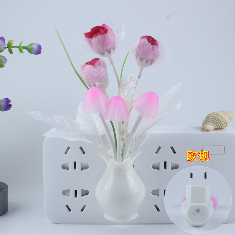 Transfronterizo creativo lámpara de regalo luz controlada lámpara de inducción colorido color-cambio luminoso florero noche luz Europea estándar americano estándar