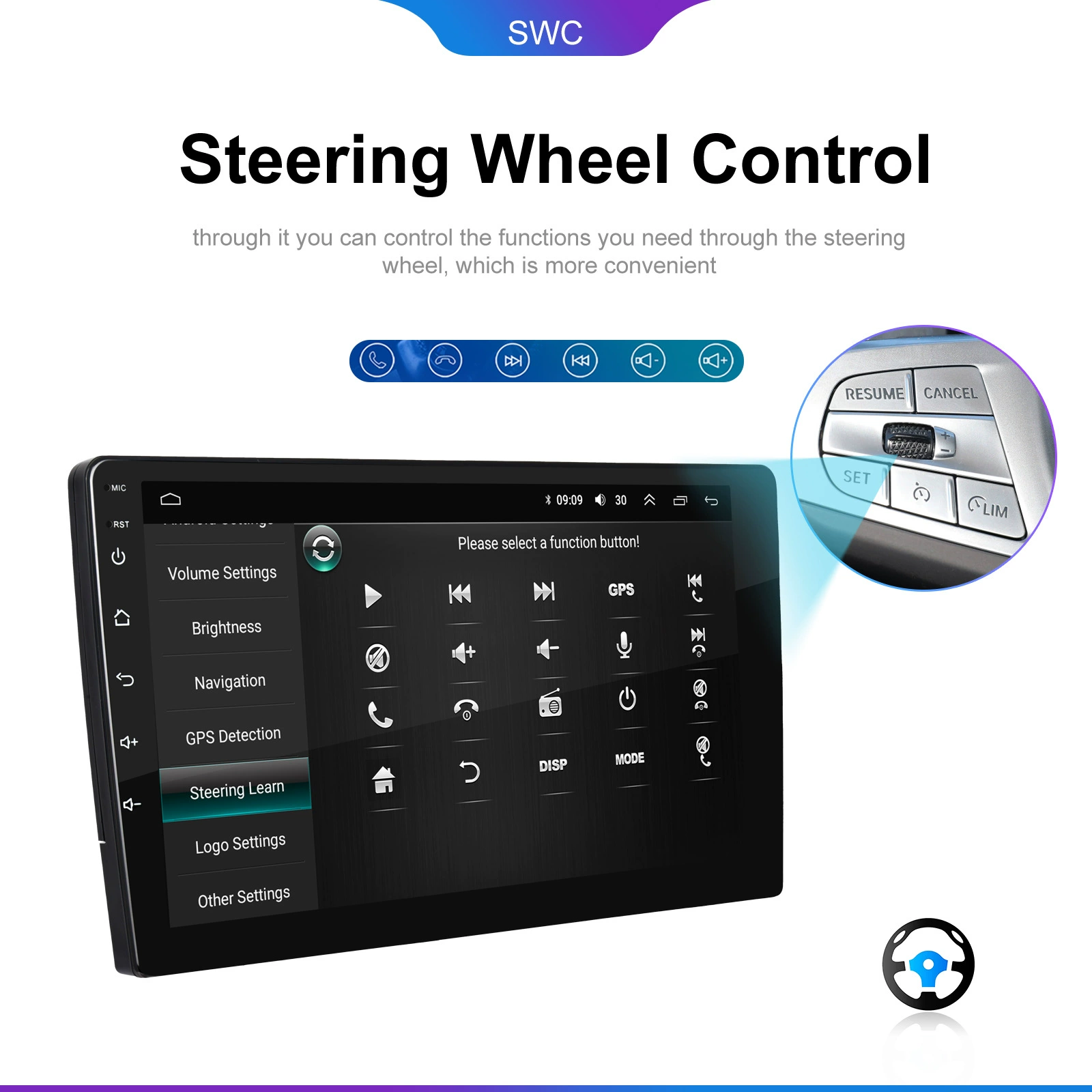 Universal 9 -inch Android 13.0 8 -core 2+32 Large -screen car carplay Android navigation vehicle central control