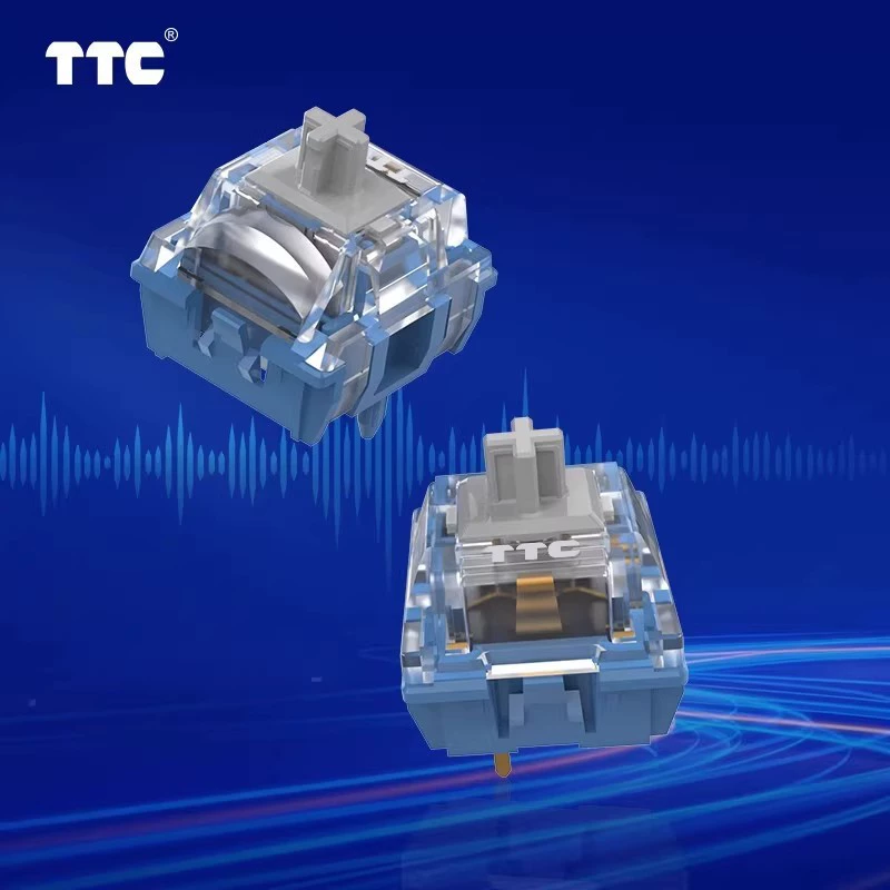 Spot wholesale TTC speed silver axis 40gf five-pin linear hifi quick trigger customized DIY mechanical keyboard