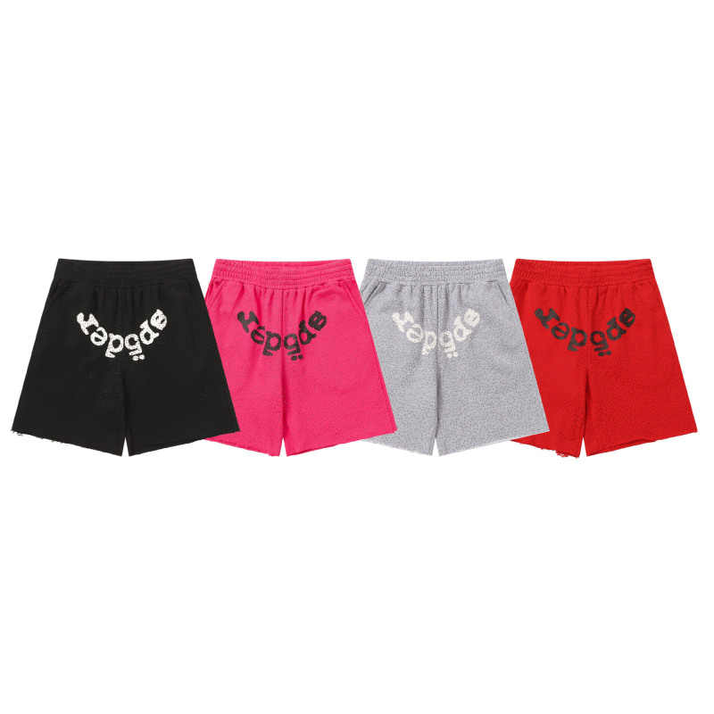 2026 Summer New Style S@P5Der Casual Shorts with Full Diamond Letter Pattern Print, Unisex, Wholesale 2026 Summer New Style S@P5Der Casual Shorts with Full Diamond Letter Pattern Print, Unisex, Wholesale