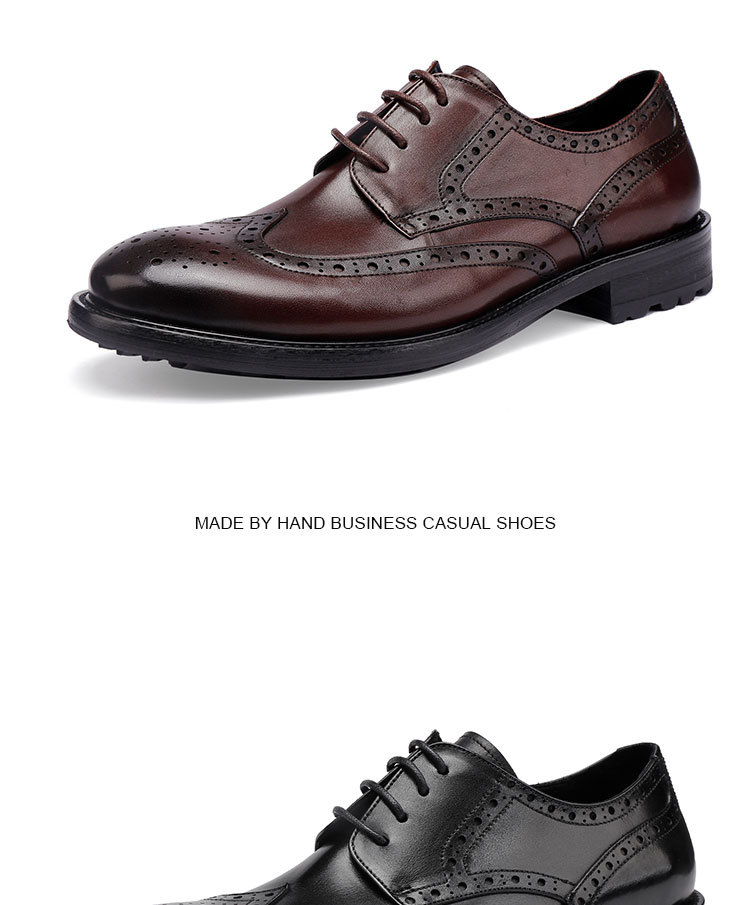 Plus-size leather shoes Business dress leather shoes for men British vintage wash horse Leather wedding shoes_vogvips.com