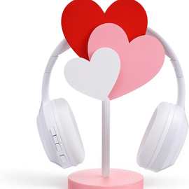 木制耳机架头戴耳机置物架情人节耳麦挂架耳机收纳架绿叶置物架